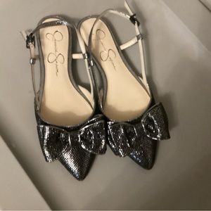 Jessica Simpson close to perfect condition slip on sparkly shoes